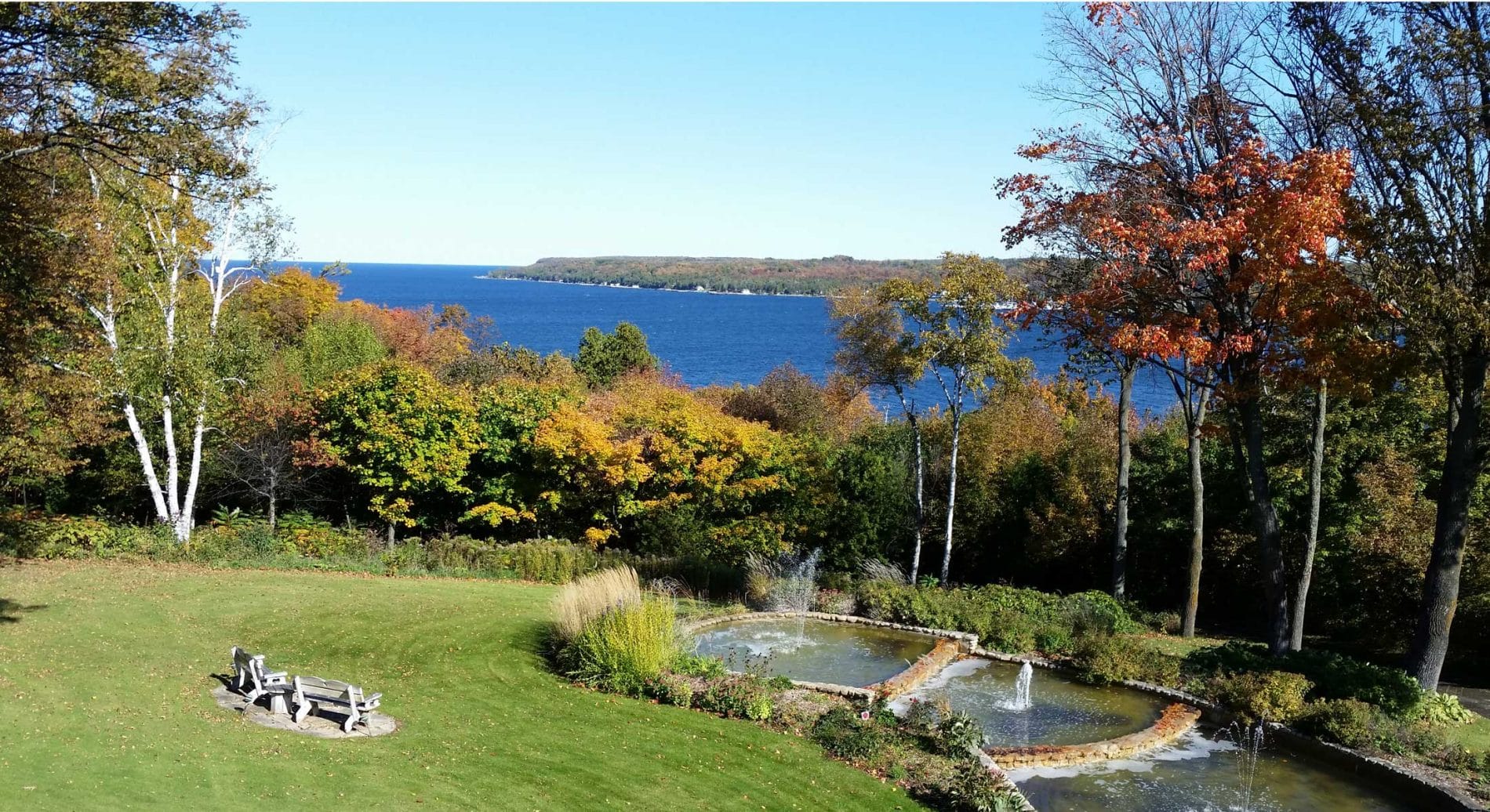 Fall view of sister bay wi