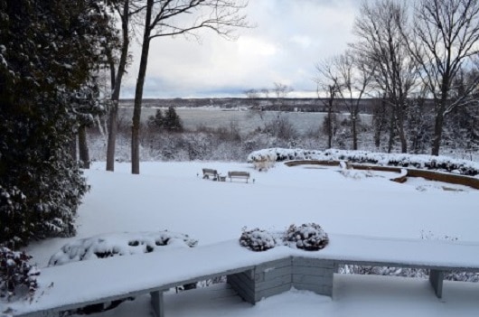 Winter view from the Country House Resort in Door County, WI