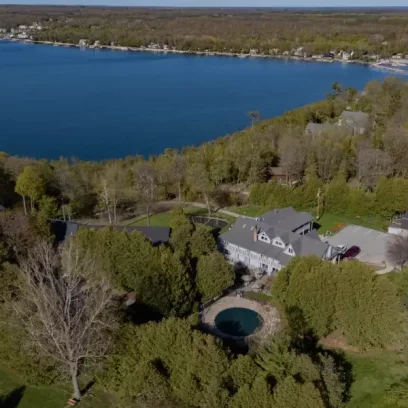 Country House Resort with Sister Bay in background. Location is amazing
