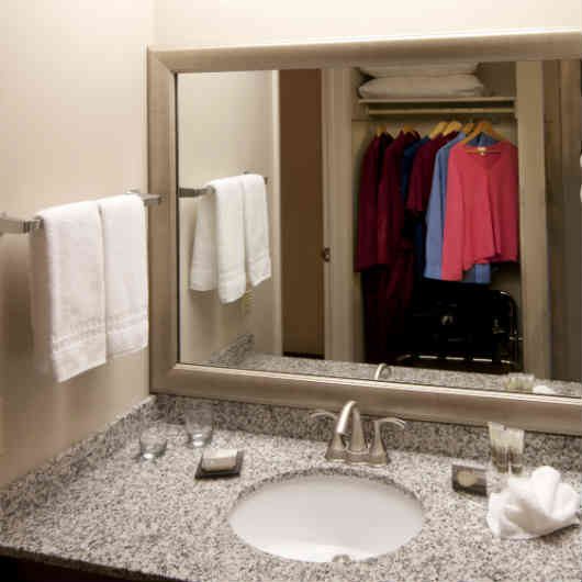 Bathroom vanity at the country House Resort in Door County, WI