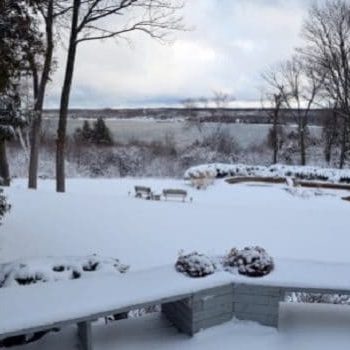 Winter view from the Country House Resort in Door County, WI